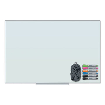 U Brands Floating Glass Dry Erase Board, 36 X 24, White freeshipping - TVN Wholesale